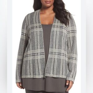 Eileen Fisher Women's Tencel Wool Blend Cardigan Open Front 2X